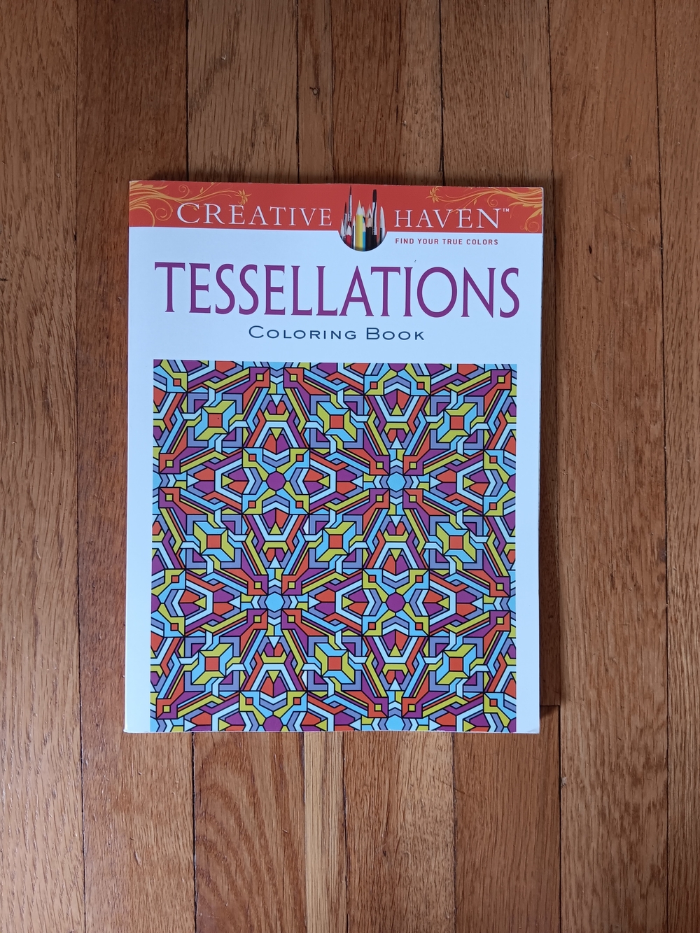 Tessellations Coloring Book - White with Multicolor Cover